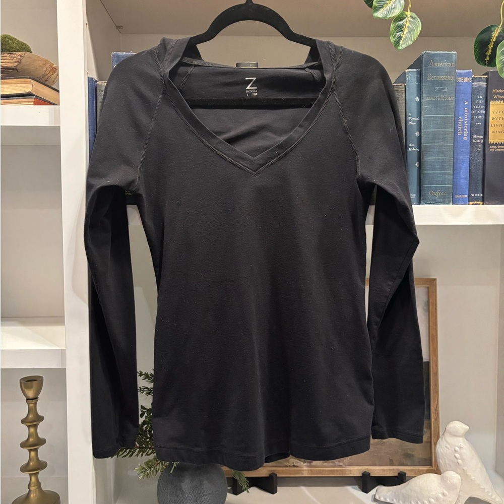 Zella Black Fitted Long Sleeve Top